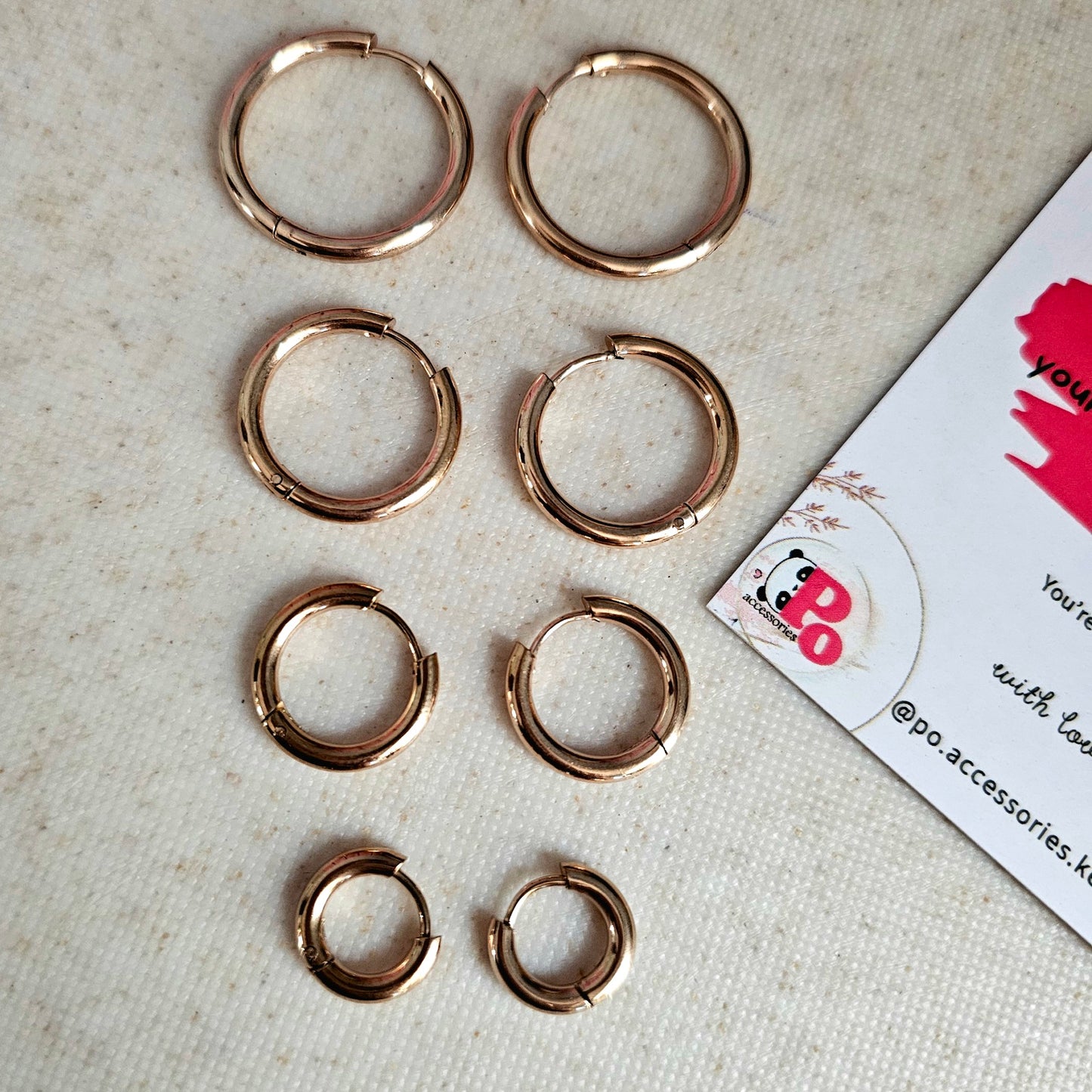 Plain Hoops - Rose Gold
