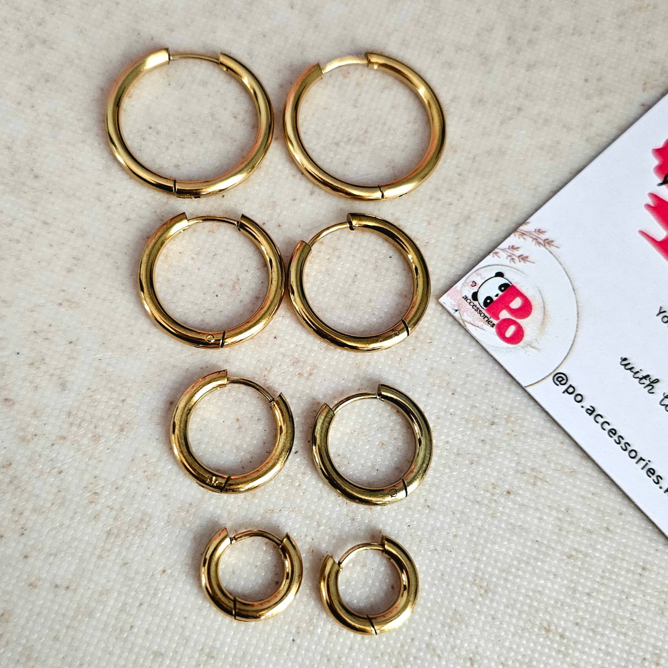 Plain Hoops - Gold