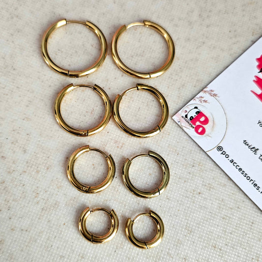 Plain Hoops - Gold