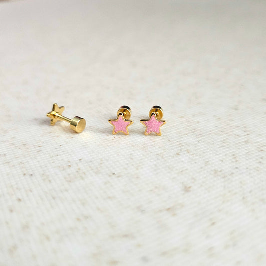 Star Baby Studs - Pink