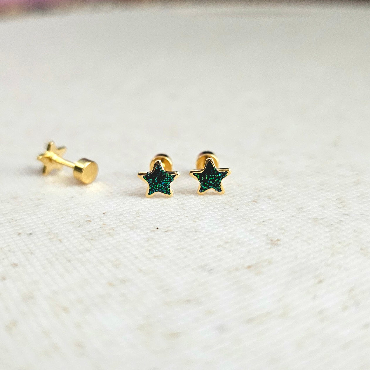 Star Baby Studs - Green