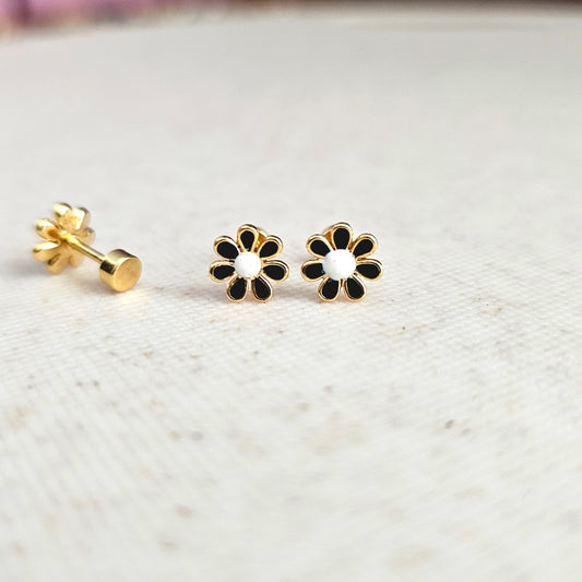 Daisy Baby Studs - Black