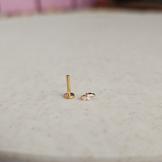 Waterdrop Flatback Stud (each)