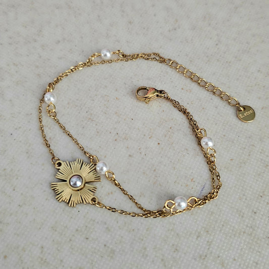 Flower Layered Bracelet