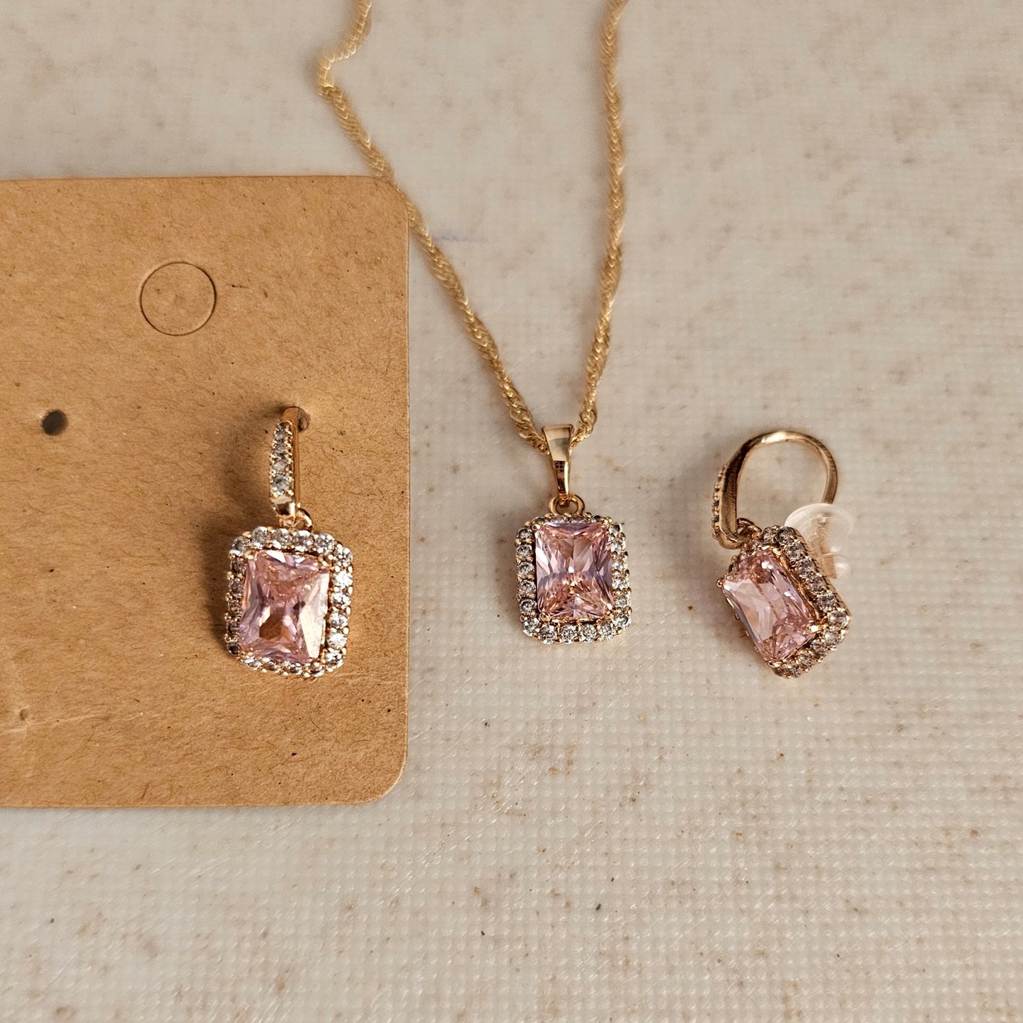 The Quad set - Pink on Gold
