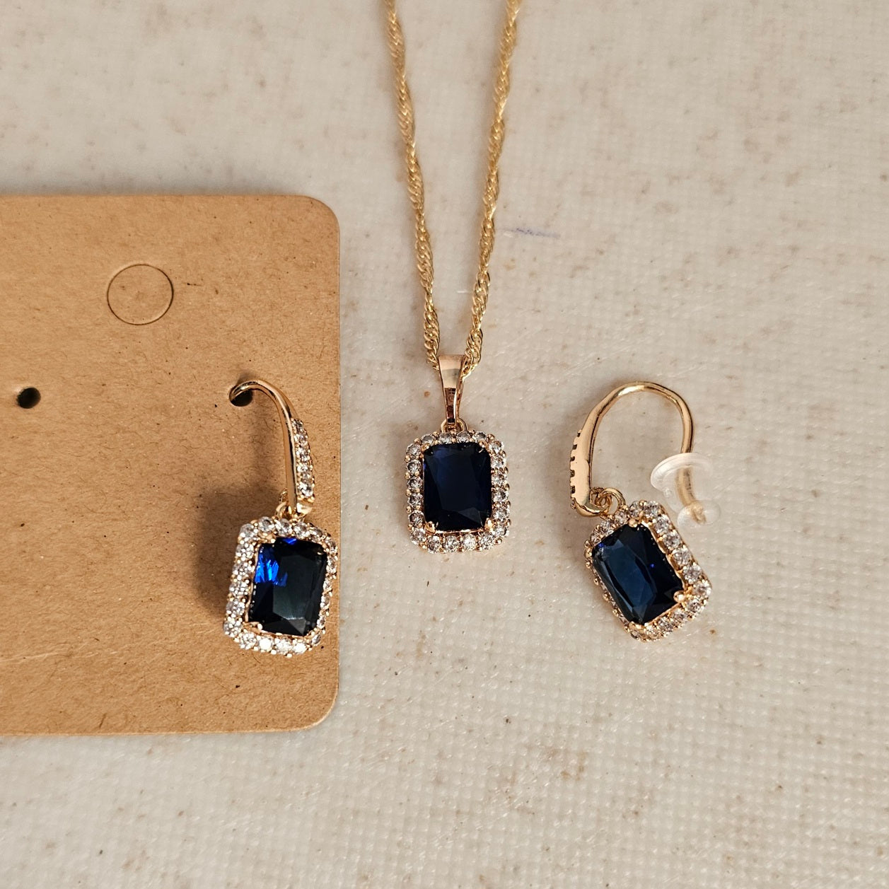 The Quad set - Blue on Gold