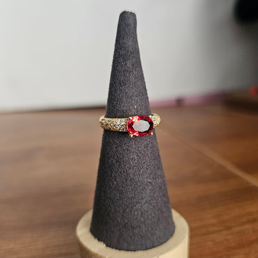 Dark Pink Stone Ring