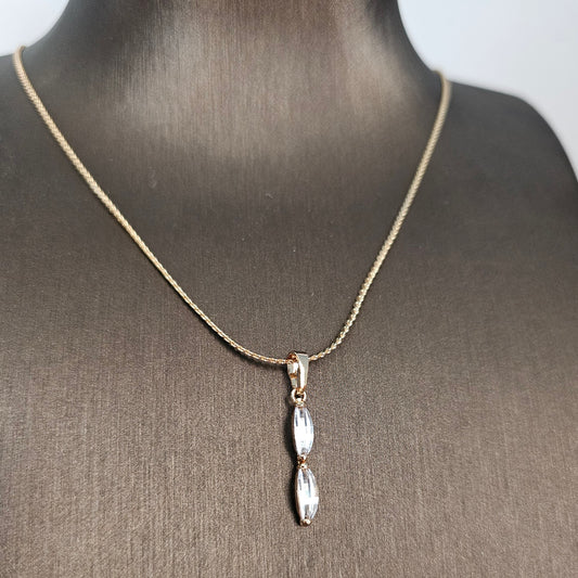 Oblong Pendant Necklace