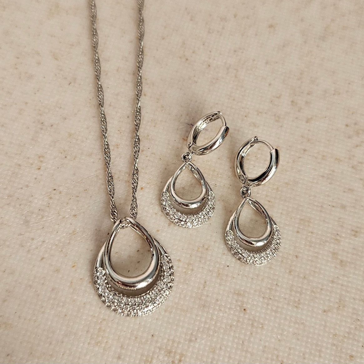 Abstract Silver Set