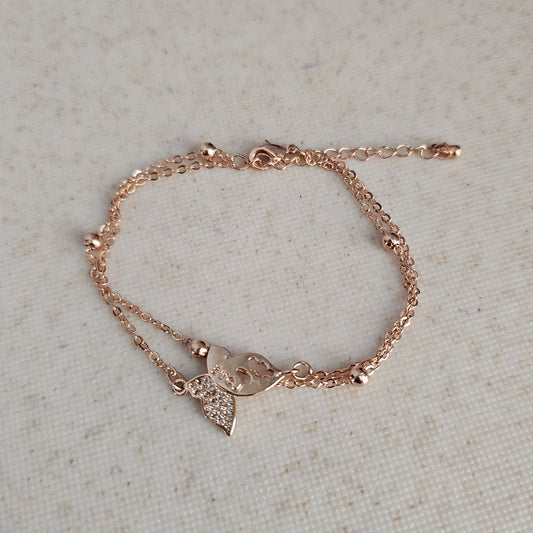 Rose Gold Butterfly Bracelet