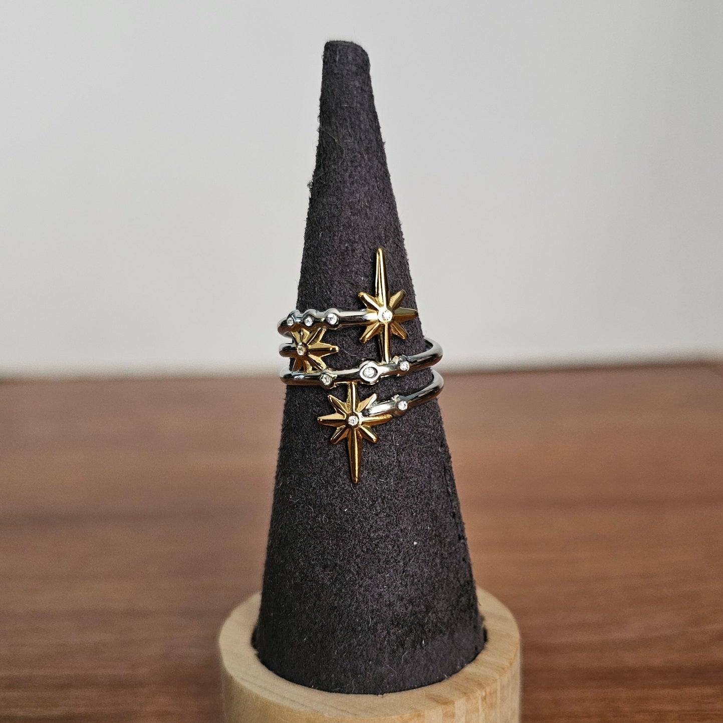 8 Point Star Ring (two tone)