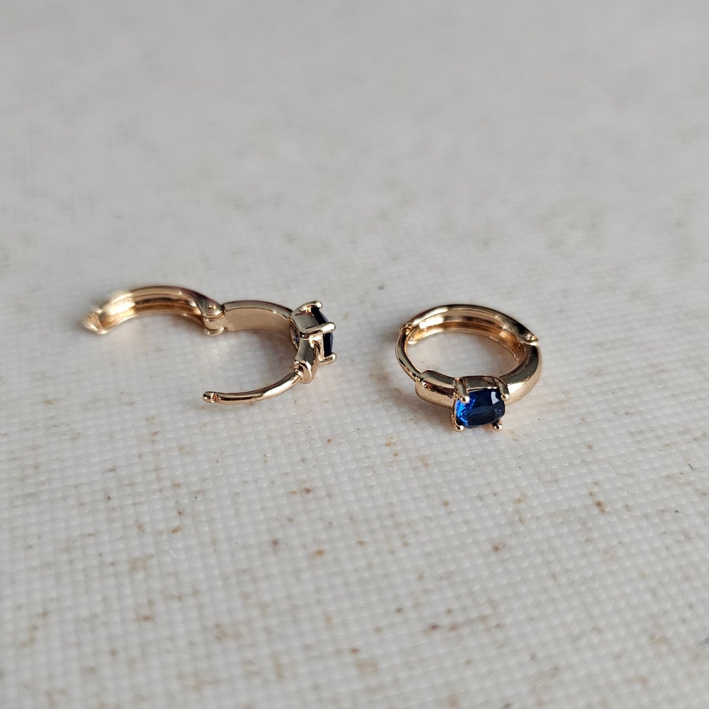 Blue Stone Huggie