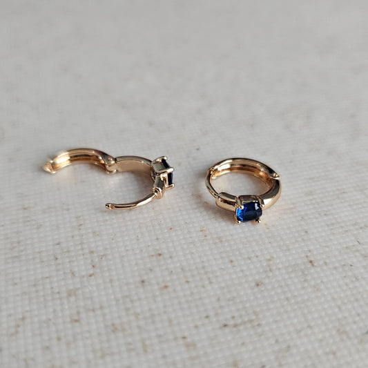Blue Stone Huggie
