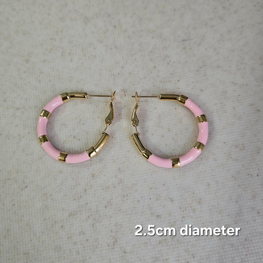 Bamboo Hoops Pink