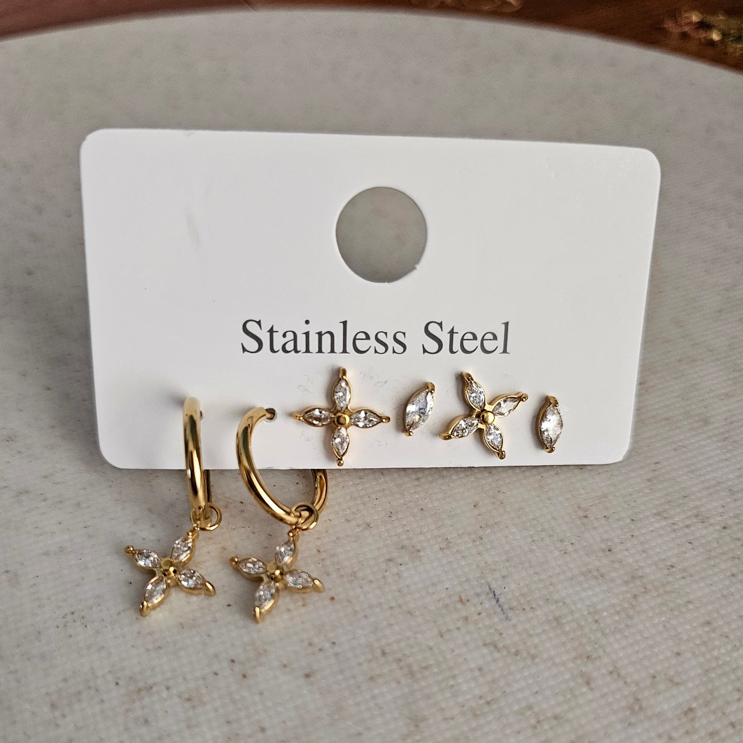 Flower Earrings Set
