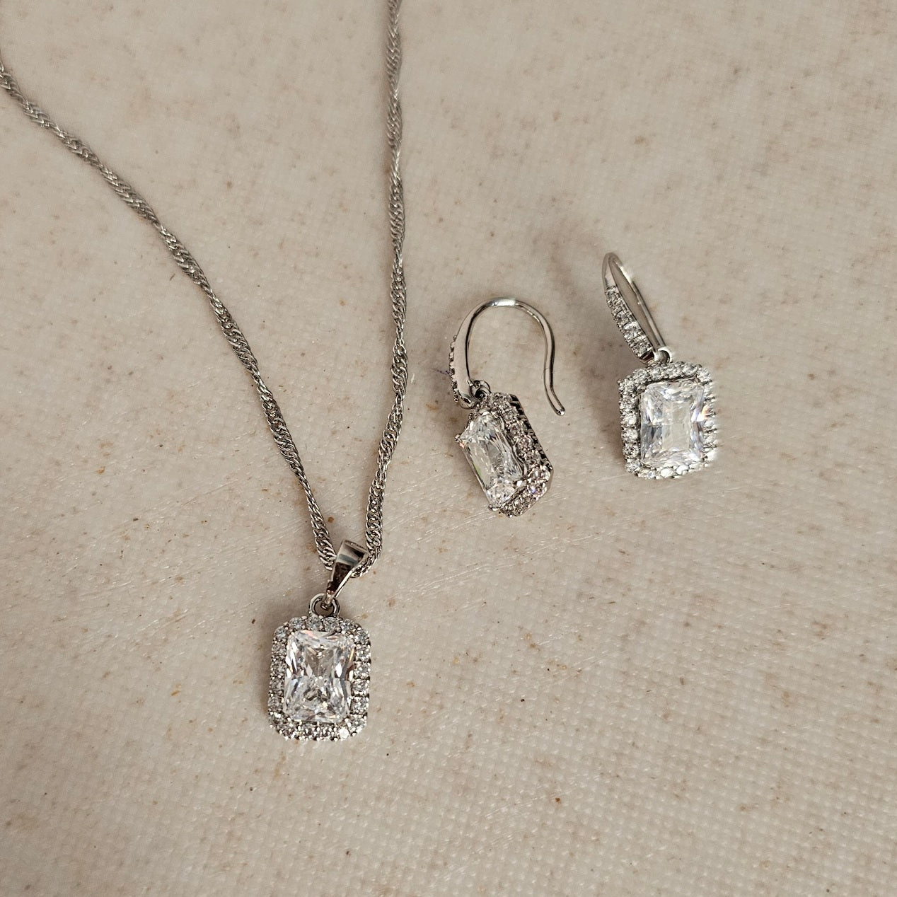 The Quad set - Silver on Clear
