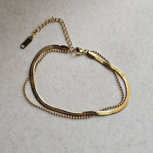 Twin Layered Anklet