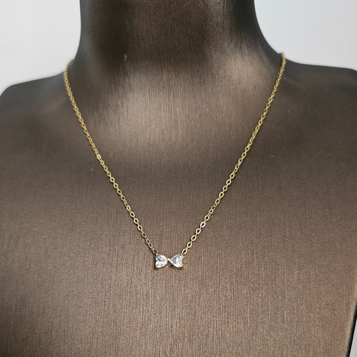 Little Bow Necklace - Clear