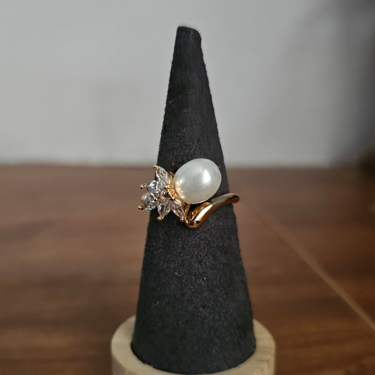 Pearl Shimmer Ring -  Adjustable