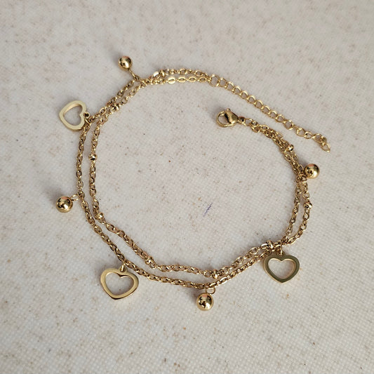 Hearts Double Anklet