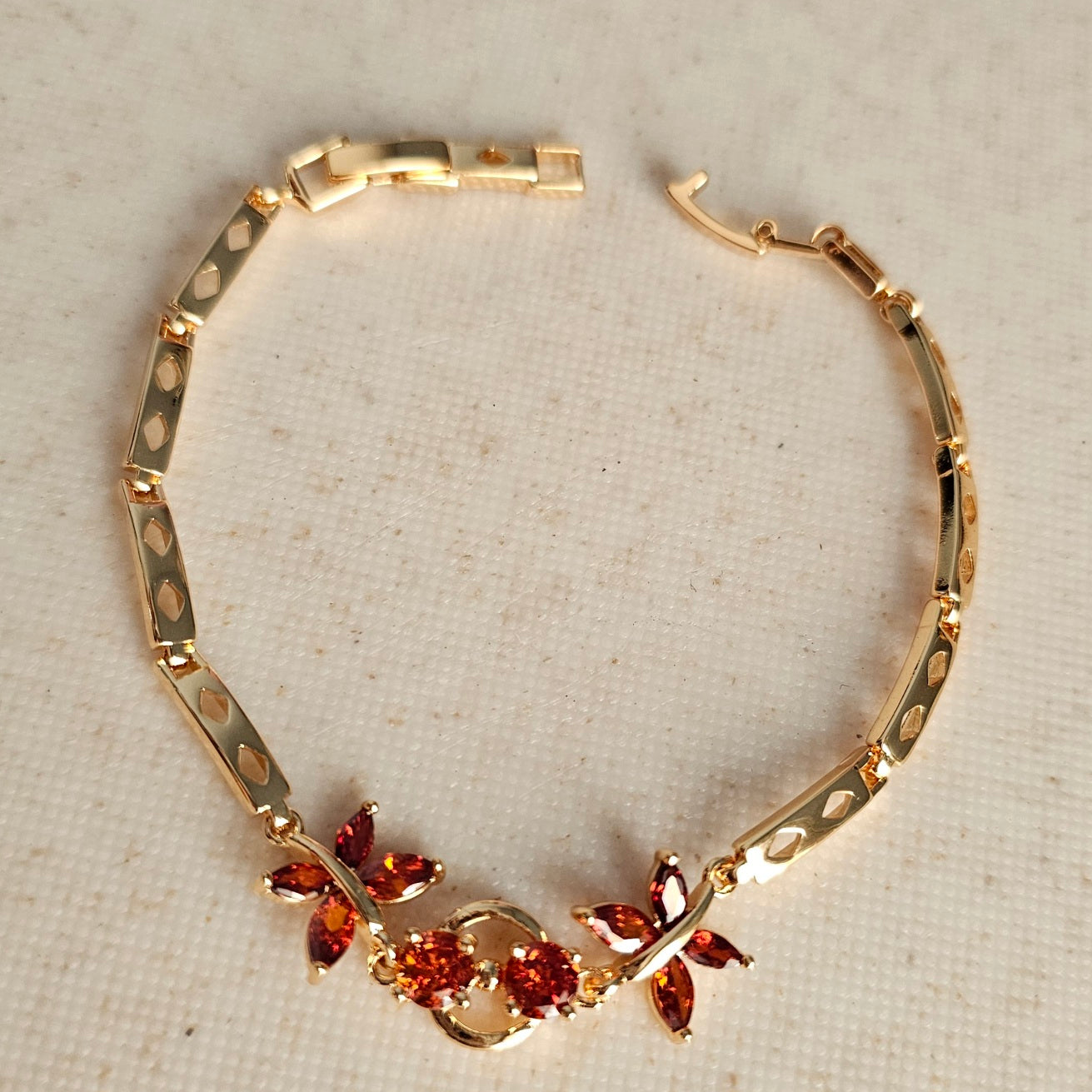 Red Flower Bracelet